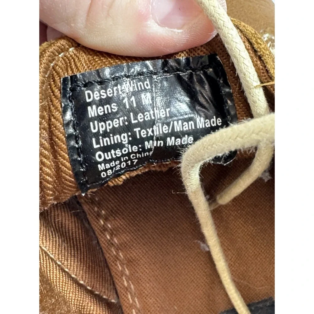 Kenneth Cole Reaction Desert Wind Mens‎ Leather Chukka Boots 11 M Brown Lace Up